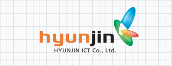 현진 ICT 영문 + 국문 가로형 로고